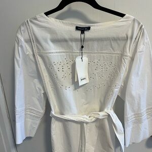 Soeur Elegant White Floral Dress